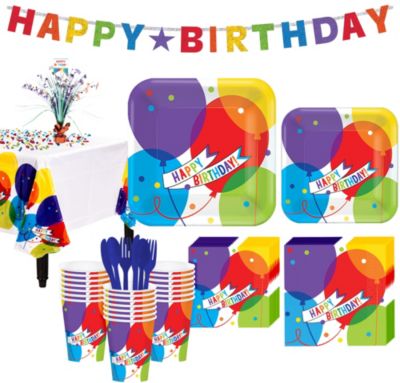 Balloon Bash Birthday  Party  Kit for 36 Guests Happy  