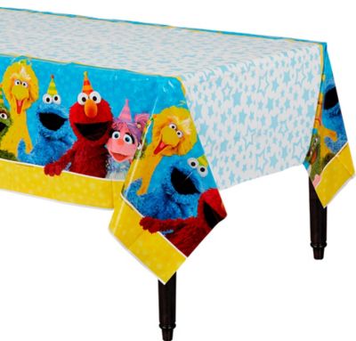 Multicolor Sesame Street Plastic Table Cover Amscan AMI 579597 