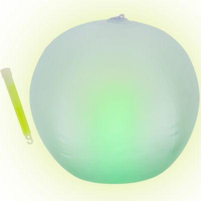 Choose Green or Yellow Details about    Glow-in-the-Dark Beach Balls with Glow Sticks 12 in