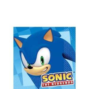 Sonic the Hedgehog Beverage Napkins 16ct - Party City