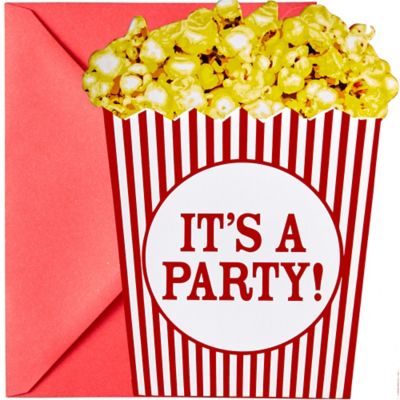 Popcorn Birthday Party Invitations 9