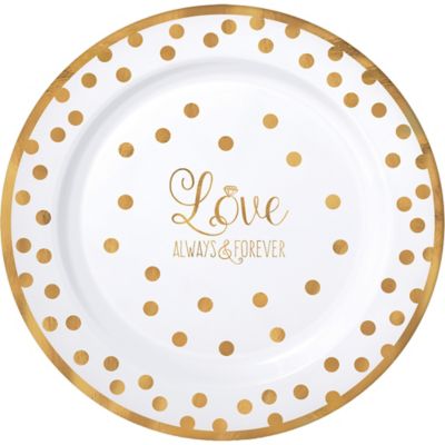 plastic plates gold dinner sparkling 10ct premium partycity