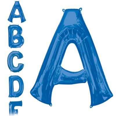 34in Blue Letter A Balloon Party City