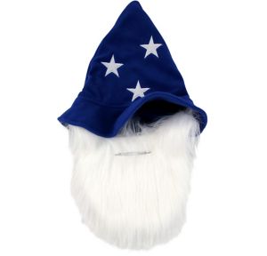 Adult Wizard Hat with Beard 13in x 22in - Party City