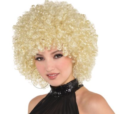 Adult Blonde and Yellow 2-Tone Wig Womens Halloween Costume Accessories