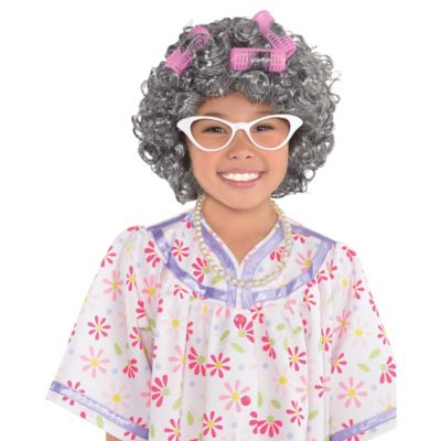 Party city old lady on sale wig