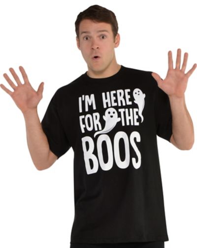 I'm Here for the Boos Halloween Flashing Button Novelty Pin Party Favor Costume 