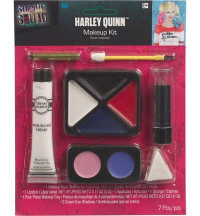 Suicide Squad Harley Quinn Halloween Costume Wig and Makeup Kit Combo Save $8 