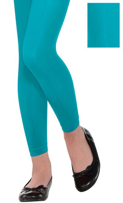 Turquoise GIRLS & TEENS Girl Short Length Leggings 2780820