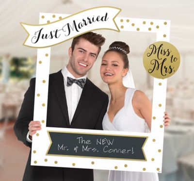 Wedding Party Photo Booth Prop Background Frame Large Picture Frame 48x34cm 