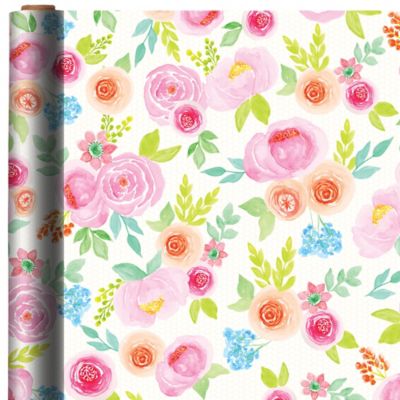 Floral Wrapping Paper, Colourful Flower Gift Wrap, Pretty Wrapping