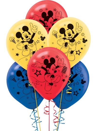 Mickey Mouse Balloons 6ct | Party City