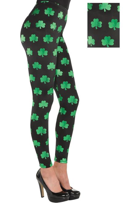 Adult Shiny Shamrock Leggings