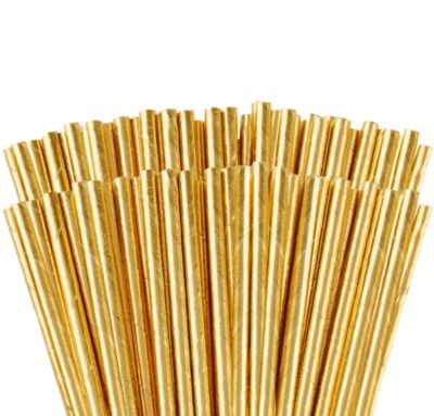 Gold Paper Straws 250