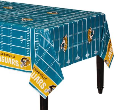 Party City Jacksonville Jaguars Super Party Supplies for 18 Guests, Include Plates, Napkins, Table Cover Balloons