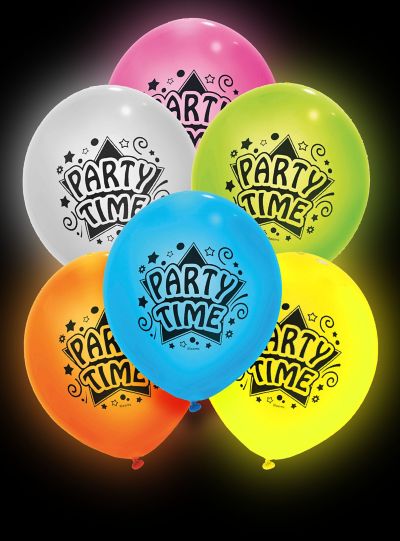 Party City Blow Up Balloons
 Illooms Light Up Assorted Color Party Time LED Balloons 12ct