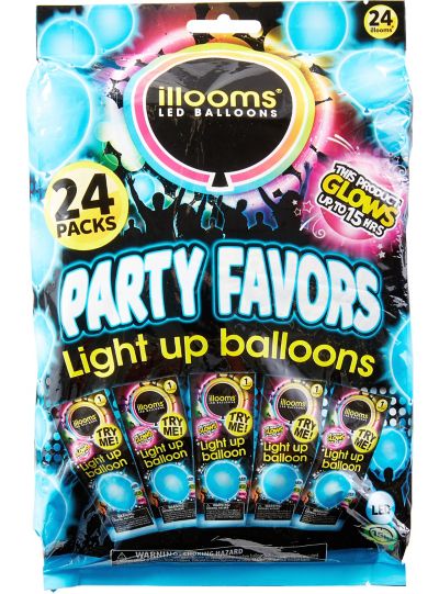 Party City Blue Balloons
 Illooms Light Up Blue LED Balloons 24ct