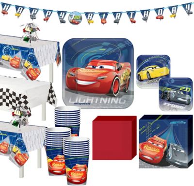 Cars 3 Tableware Party Kit for 24 Guests Party City