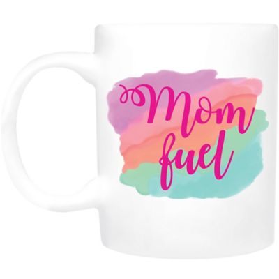 Mom Fuel White Ceramic Coffee Mug Funny Novelty Coffee Cup Perfect Gift For Mom