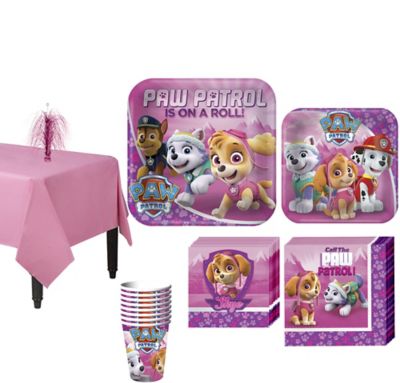 opbevaring studie råd Pink PAW Patrol Tableware Party Kit for 8 Guests | Party City