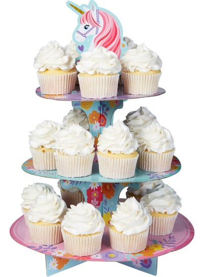 Magical Unicorn Cupcake Stand 11 3 4in X 14in Party City