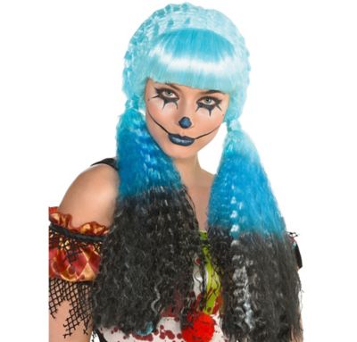 blue wigs at party city