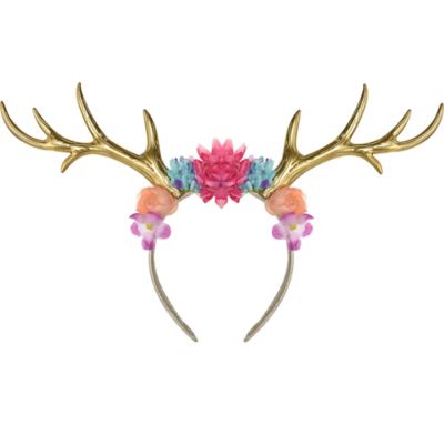 metal antler headband