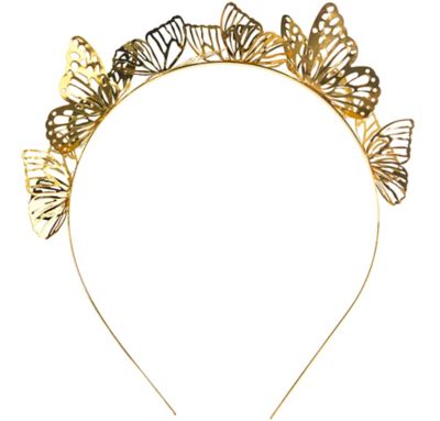 Golden Butterfly Headband 6in | Party City display picture 3