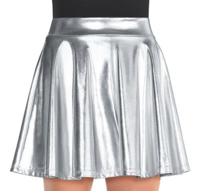 Where to buy silver metallic clearance skirt