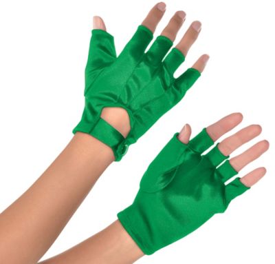 Green fingerless hot sale gloves