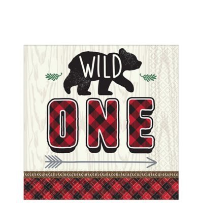 Little Lumberjack 1st Birthday  Lunch Napkins 16ct Party  City 