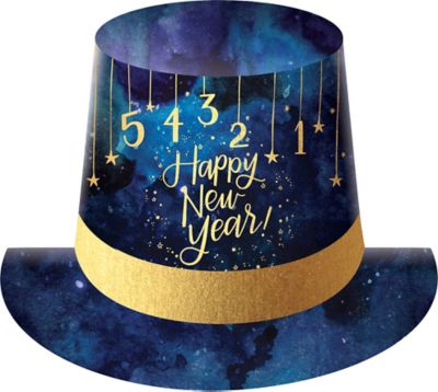 Midnight New Year&#039;s Eve Top Hat 9in x 11in | Party City