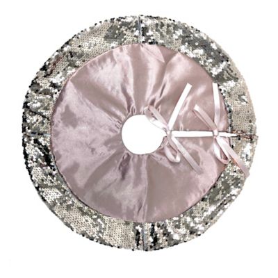  Rose  Gold  Sequin Tree Skirt 16in Party  City 