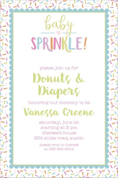 Sprinkle party sale invitation