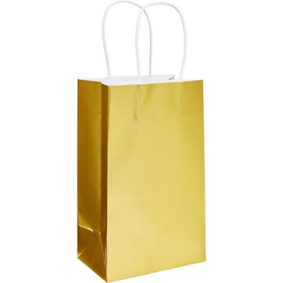 Small Gold Paper Gift Bag, 5.25in x 8.25in