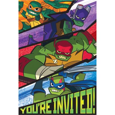 LARGE KIDS BIRTHDAY NINJA TURTLES POSTER BANNER PERSONALISED ANY NAME TEXT PHOTO 