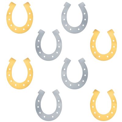 Metallic Horseshoe Cutouts 8ct Party City