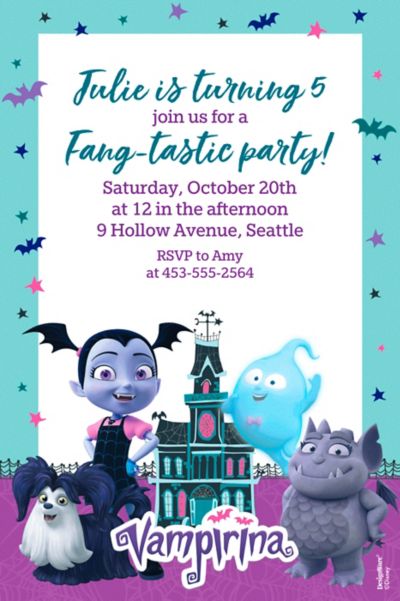 Custom Vampirina  Invitations Party  City 