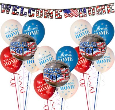 Welcome Home Stars Military Banner Party Backdrop Stationery Supplies Galeriaslastorres Com - Welcome Home Military Party Decorations