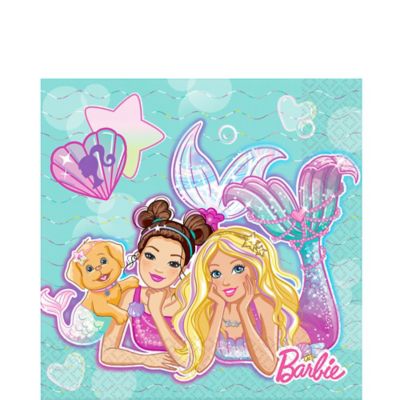 Download Barbie Mermaid Lunch Napkins 16ct Party City