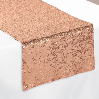 【日本限定モデル】 Gold Rose Glitter Pack Runner,10 Table Gold Rose Table Sup Party for Runner テーブルクロス Metallic Rose Gold Sequin Table Runner