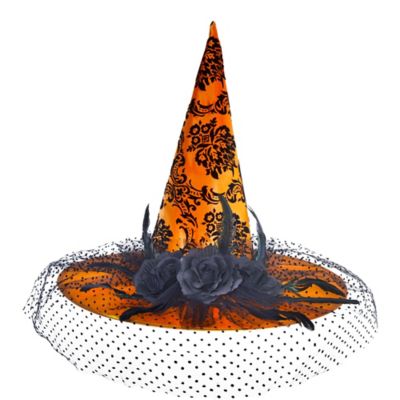 Fancy Orange Witch Hat | Party City