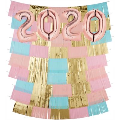 Giant Rose  Gold  2019 Number Balloon Kit with Pastel Gold  