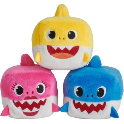 Singing Baby Shark Cube Plush 3in x 3 1 2in Party City