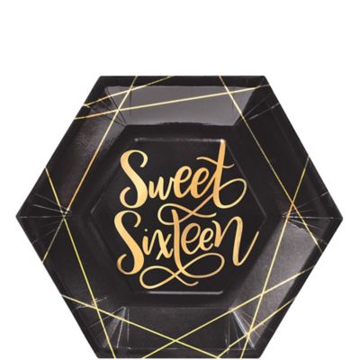 Elegant Sweet 16 Dinner Plates 8ct | Party City