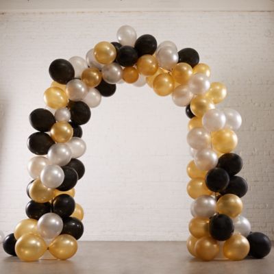 Black, Gold & Silver Balloon Arch Kit | Party City Canada