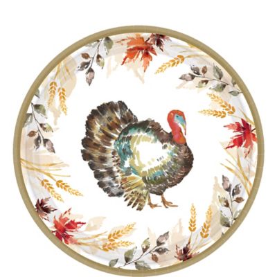 Classic Thanksgiving Lunch Plate 60ct Party City