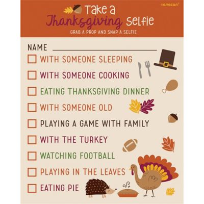 Thanksgiving Scavenger Hunt Photo Props 16ct | Party City