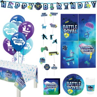 Fortnite Birthday Party Decorations Party City Battle Royal Birthday Party Kit For 8 Guests Party City