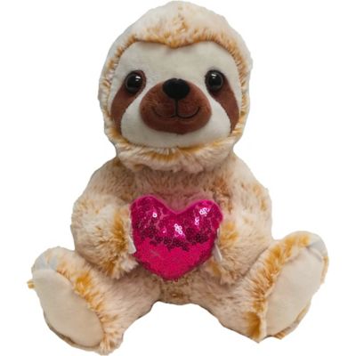 sloth valentine's day plush